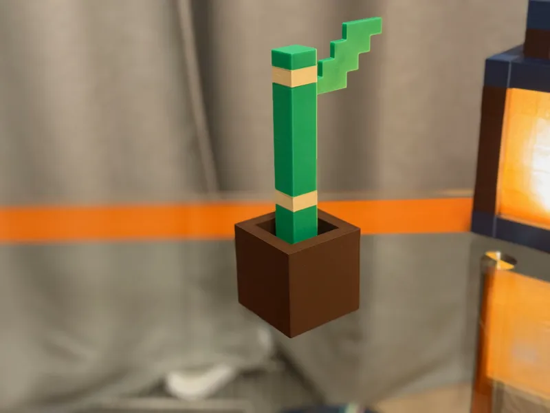 Minecraft bamboo in pot - no AMS & AMS