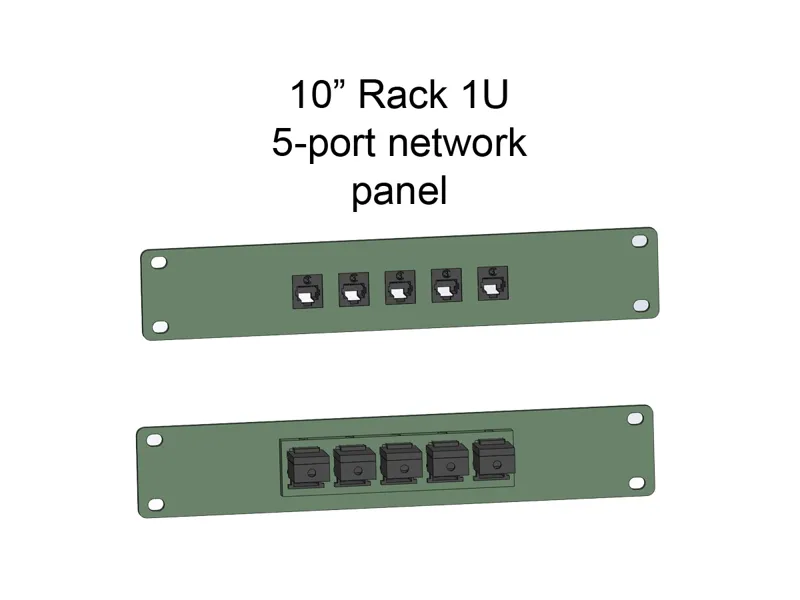 10" Rack 1U 5-Port network panel