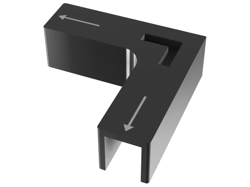 Plastic Corner Mounting Bracket 18mm