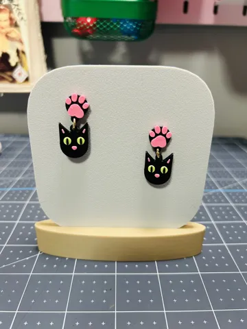 Pendientes: Cat Face and paw pad earrings — vista de referencia 5