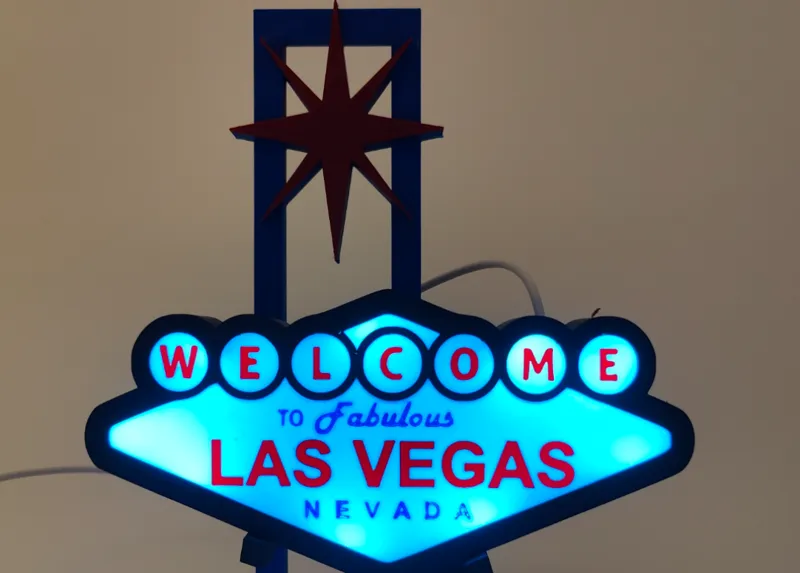 Welcome to Las Vegas sign Star stand