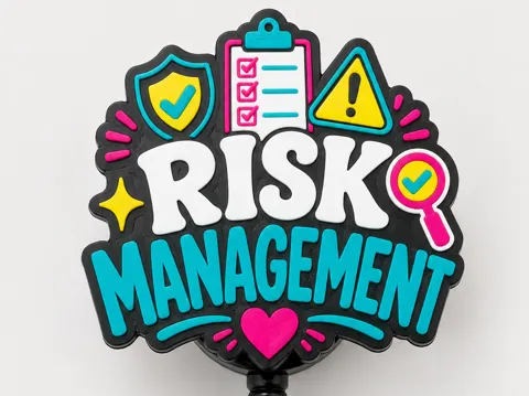 Letrero o emblema decorativo: Risk Management Badge Reel — referencia de MakerWorld