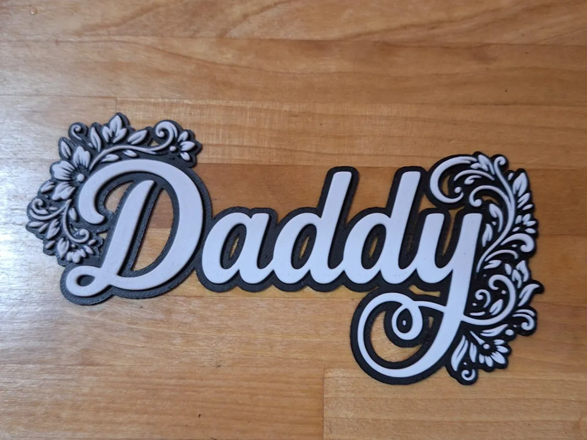 Daddy with Floral accents - Free 3D Print Model - MakerWorld