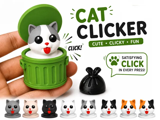 კატის კლიკერი ქოთნით
