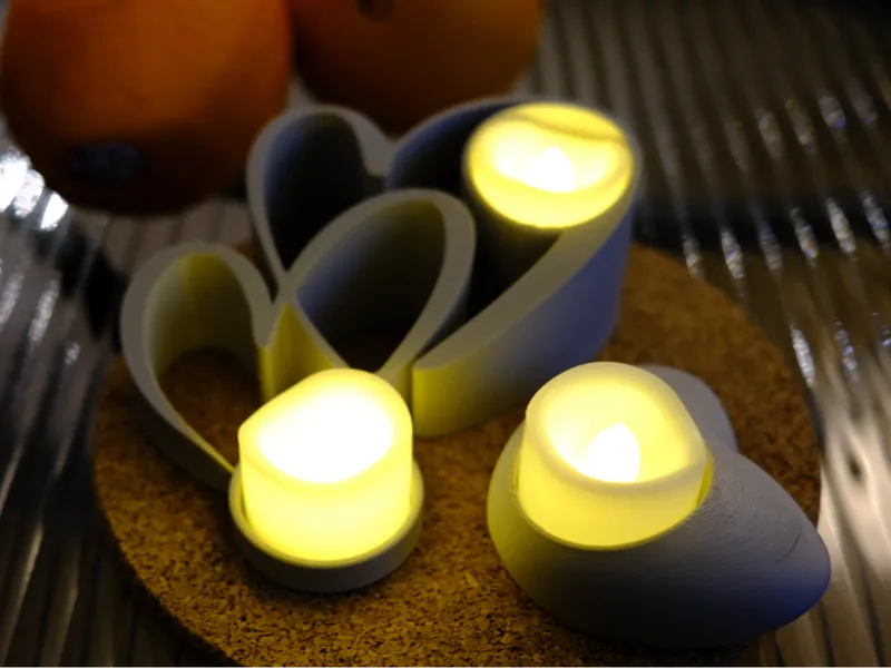 Twin Hearts Tealight Holder