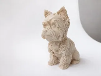 Cute Yorkshire Terrier Figurine
