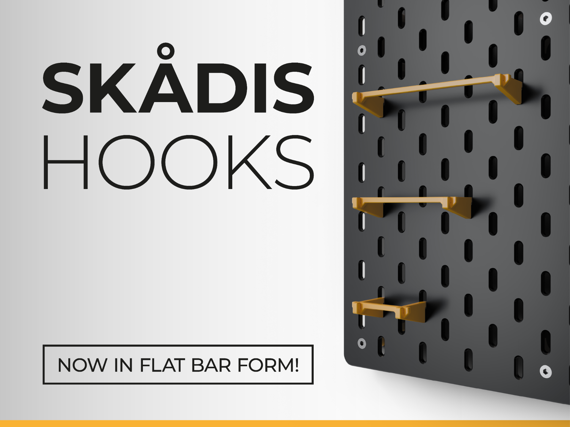 IKEA Skadis Flat Bar Hooks