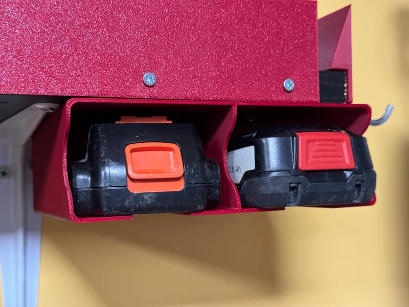 Under shelf battery holder