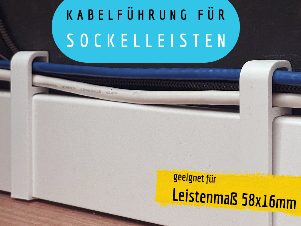 Kabelführung für Fußleiste Sockelleiste