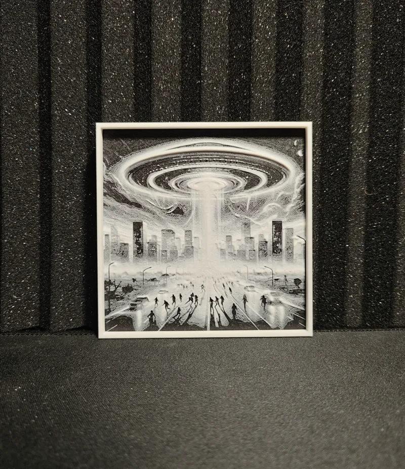 Hueforge Monochrome Alien Attack V.2