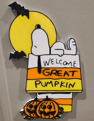 Snoopy Great Pumpkin Sign