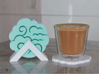 Cloud Coaster Set (4 pcs + stand)