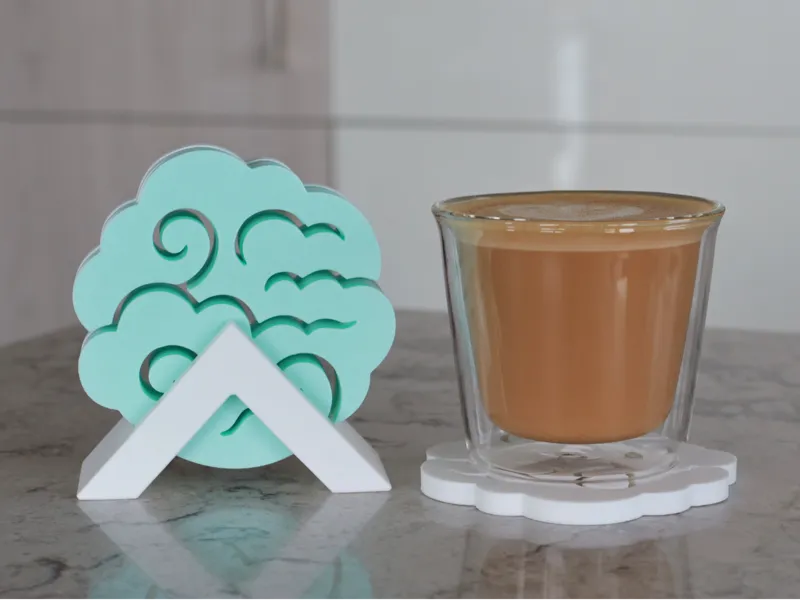 Cloud Coaster Set (4 pcs + stand)