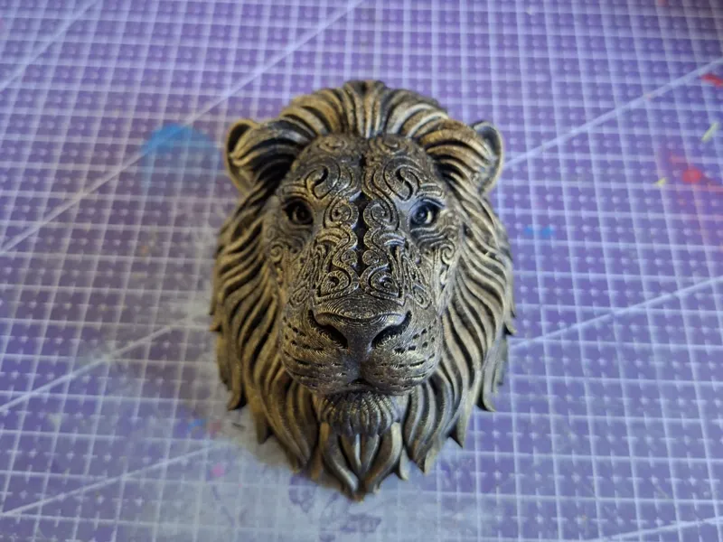 Ornate lion head