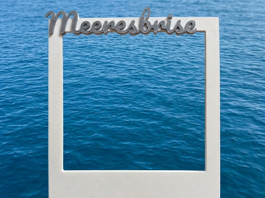 anpassbarer Polaroid Rahmen mit Schrift zweifarbig