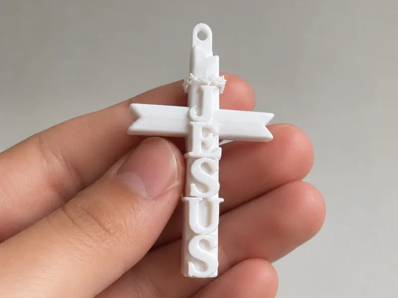 Jesus On Cross For Keychain 3D Model Art