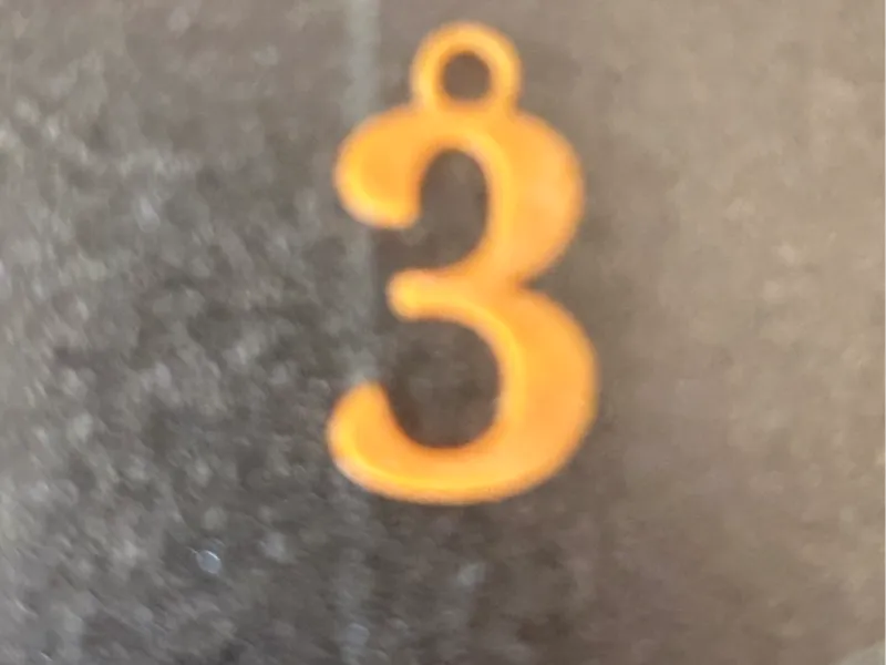 Number Three keychain