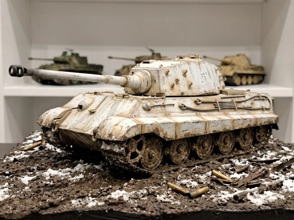 WWII Tank King Tiger Sd.Kfz.182(optimize A1mini)v3 - Free 3D Print