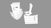 0.2mm layer, 4 walls, 20% infill - Baba Yaga Benchy parts