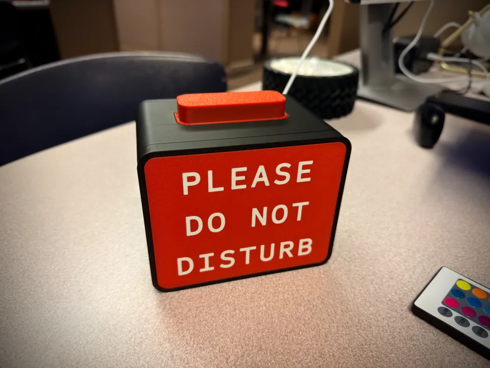 Do Not Disturb LED Lamp - Free 3D Print Model - MakerWorld