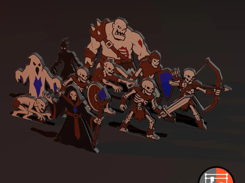 2.5D RPG Miniatures: Undead