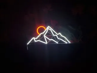 Mountain Sunset Neon Led Sign
