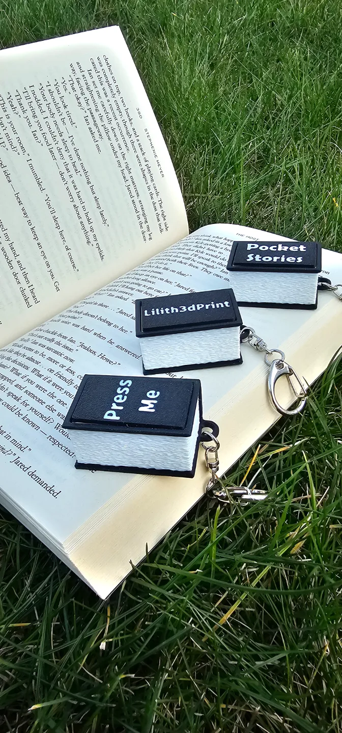 Book Clicker Keychain - Free 3D Print Model - MakerWorld