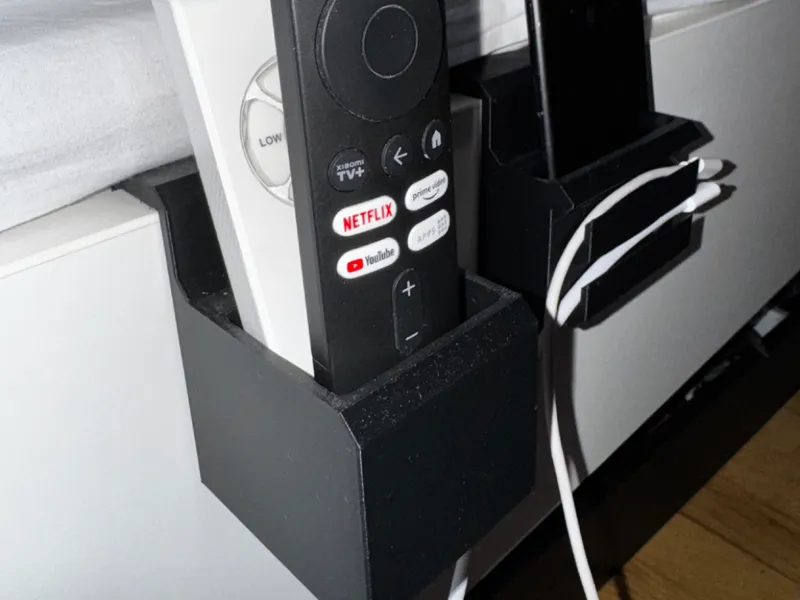 Bedside Clip Organizer - Remote & Phone Holder Set