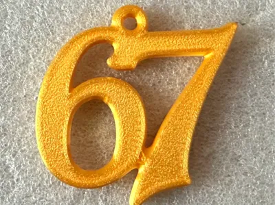 67 keychain trinket