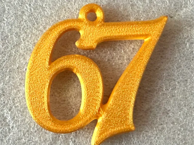 67 keychain trinket