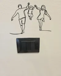 Décoration minimaliste représentant une famille — photo 2