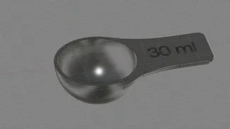 Measuring spoon 30 ml no supports | Dosierlöffel 30 ml keine Stützstruktur benötigt.