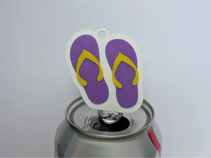 Flip-Flop Can Opener/Nail Saver Keychain (No AMS)