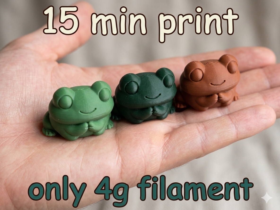 Cute Mini Frog – Fast Print Desk Figurine