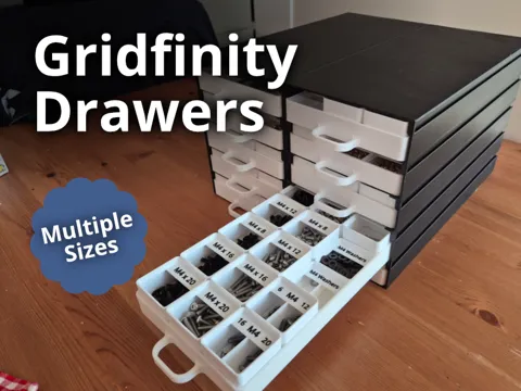 Accesorio para impresora 3D: Gridfinity Drawers - Multiple Sizes — referencia de MakerWorld