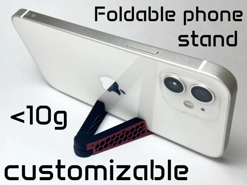 Foldable phone stand (customizable pattern)