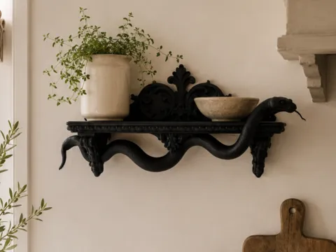 Estante o repisa: Gothic Snake Wall Shelf – Baroque Serpent Decor — referencia de MakerWorld