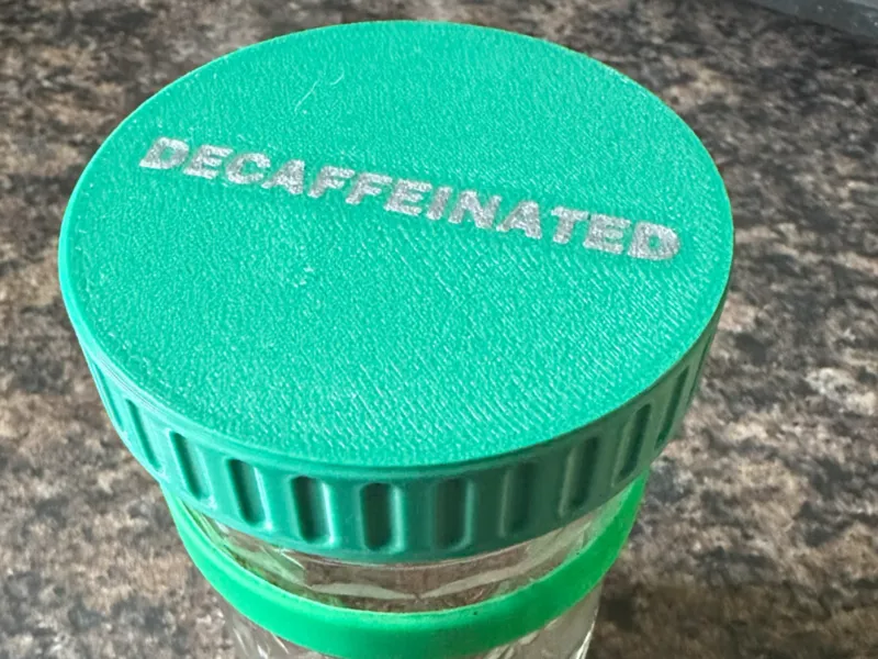 Decaffeinated Mason Jar Lid