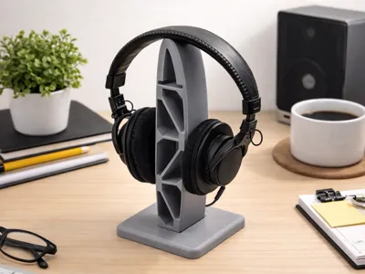 Aircraft Airfoil Headset Stand – Wing Rib Design