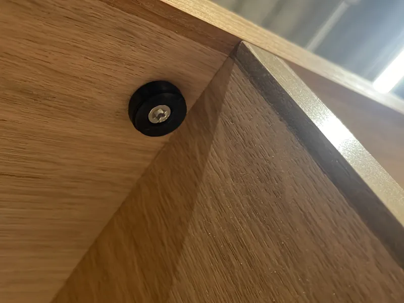 Inlay cabinet door stop