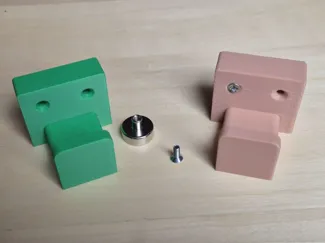 Magnetic holder for metal cabinet
