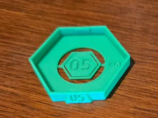 Battletech Hex Base Markers, Double Facing w/ Clip