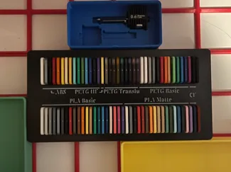 Gridfinity swatches holder for new swatches
