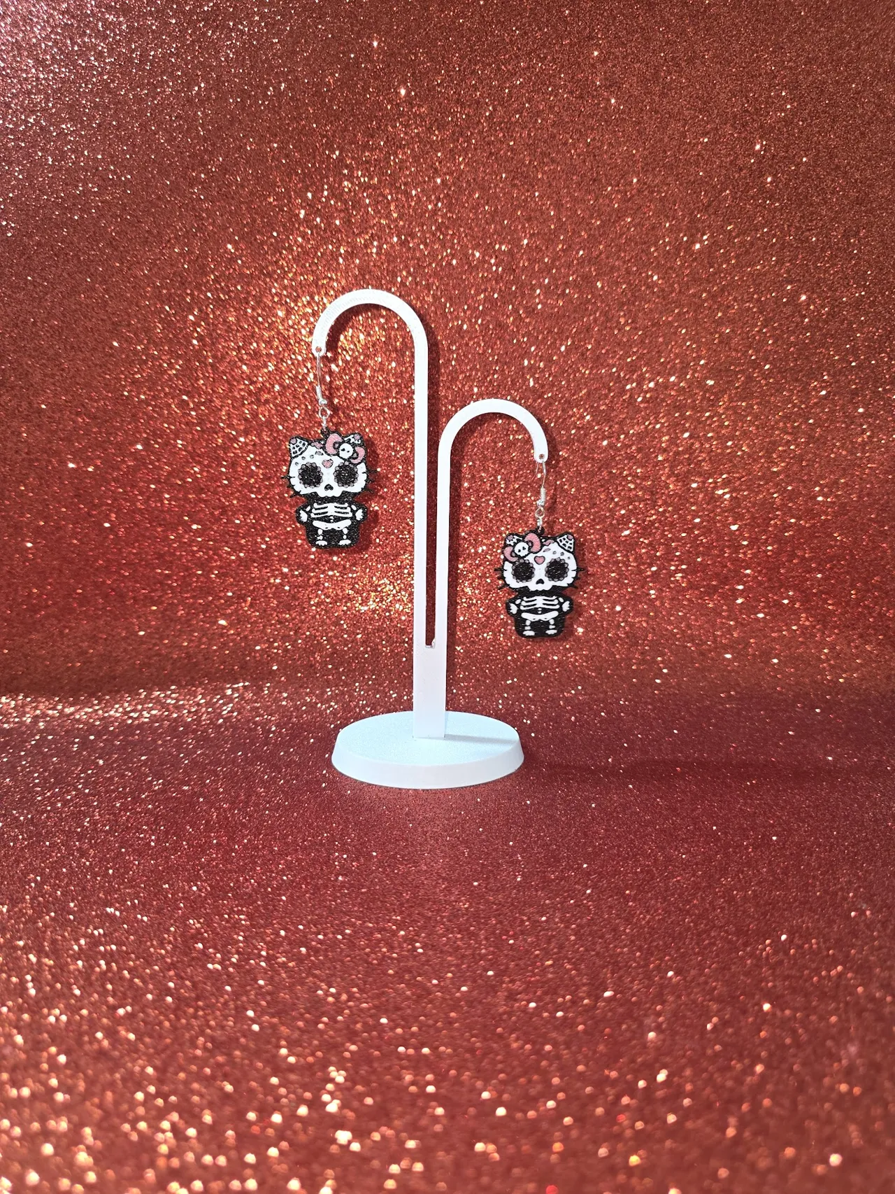 Hello Kitty calaveras earrings view 3