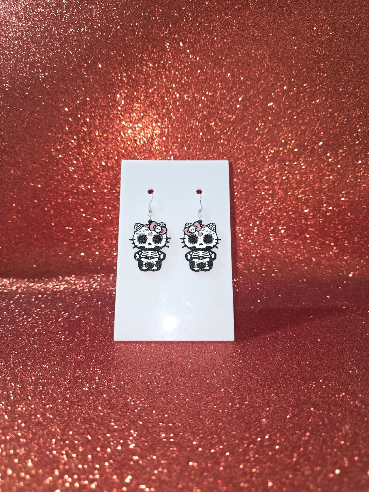 Hello Kitty calaveras earrings view 2