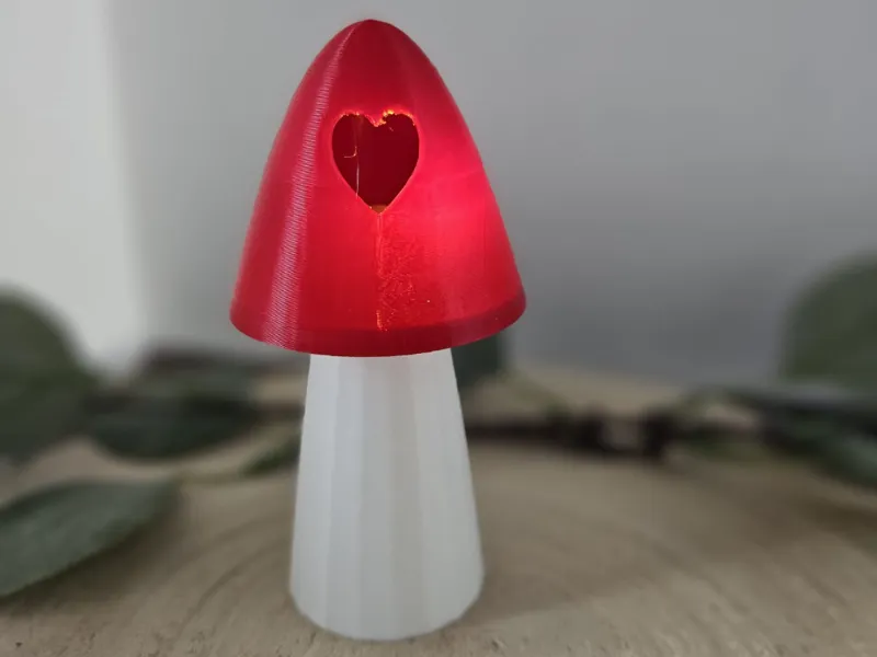 Pilz mit Ballonlicht Herbst Deko