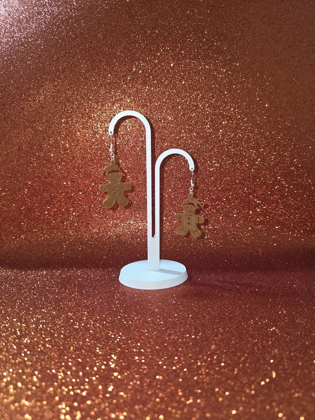 Christmas Gingerbread earrings view 3