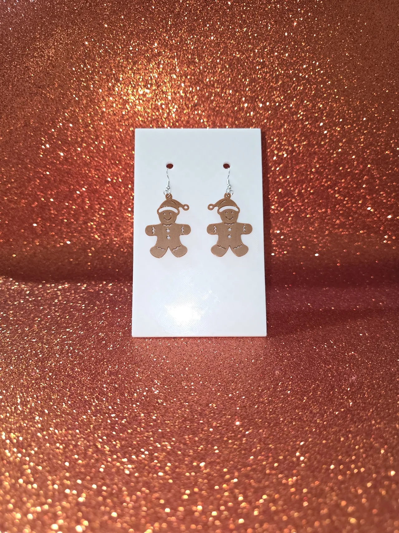 Christmas Gingerbread earrings view 2