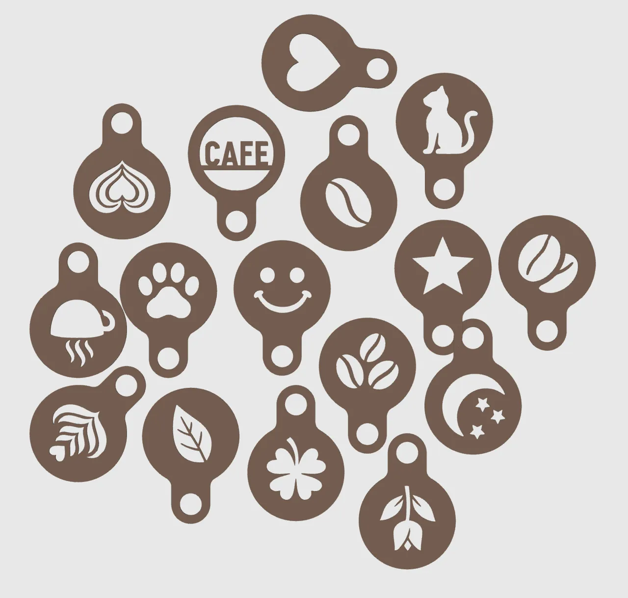 Coffee/ Drinks Stencils view 4