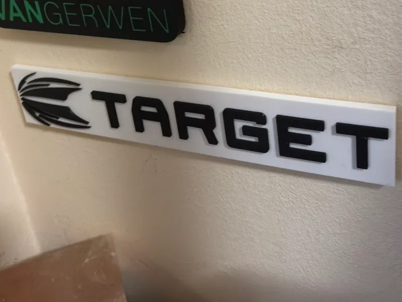 TARGET 3D Sign – Clean & Modern Dart Room Decor 